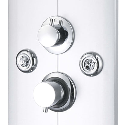 142994 vidaXL Shower Panel Unit 25x43x120 cm Silver