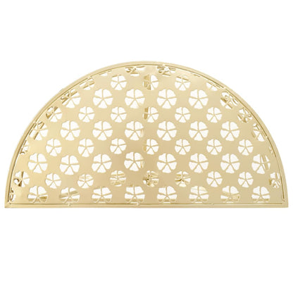 245930 vidaXL Side Table Vintage Style Half Round Metal 72x36x74 cm Gold