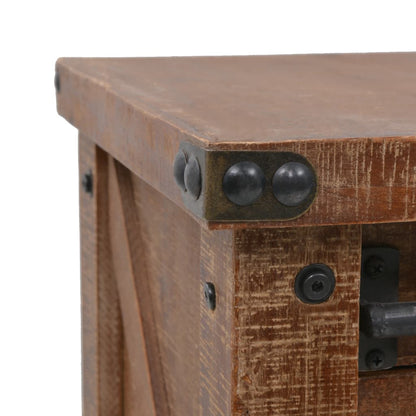 246121 vidaXL Console Table Solid Fir Wood 131x35,5x75 cm Brown