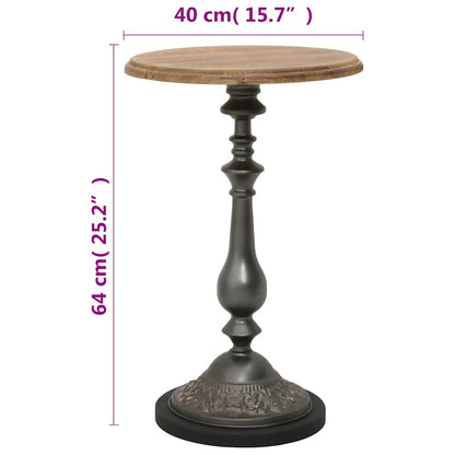 246125 vidaXL End Table Solid Fir Wood 40x64 cm Brown