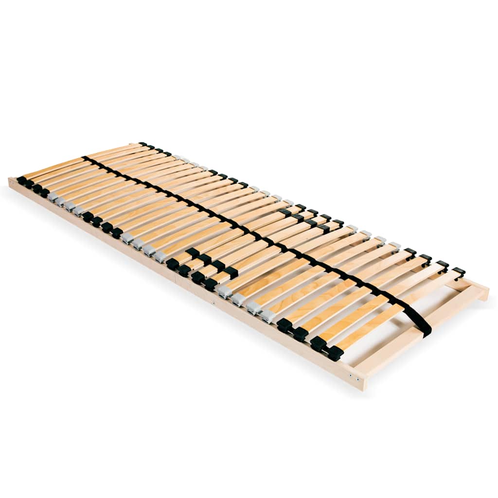 Slatted Bed Base without Mattress with 28 Slats 7 Zones 70x200 cm