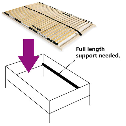 Bed Slatted Base | Natural beech/ birch | Solid beechwood, birch slats