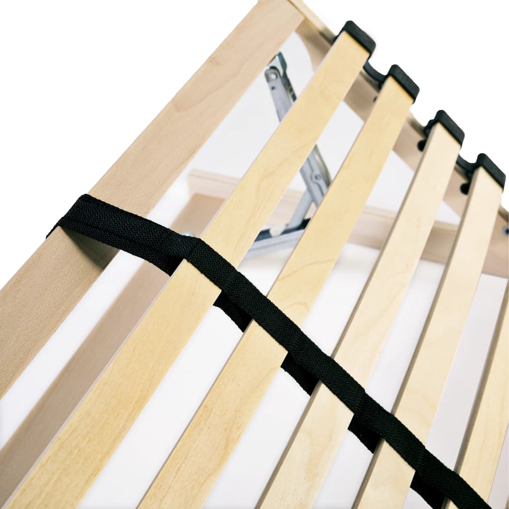 Slatted Bed Base without Mattress with 28 Slats 7 Zones 90x200 cm