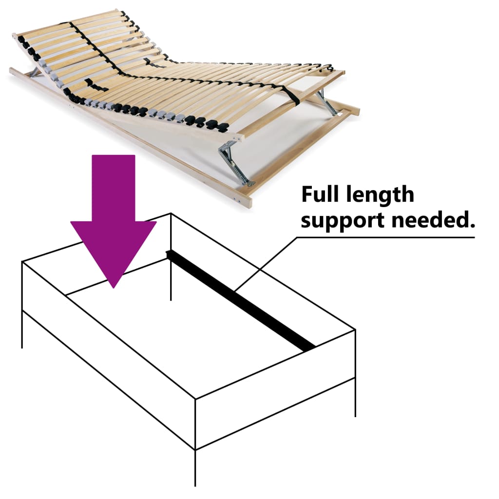 Bed Slatted Base | Beech | Solid beech wood frame, Birch slats