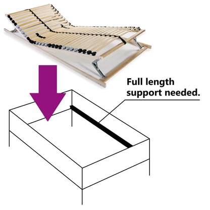 Bed Slatted Base | Beech | Solid beech wood frame, Birch slats