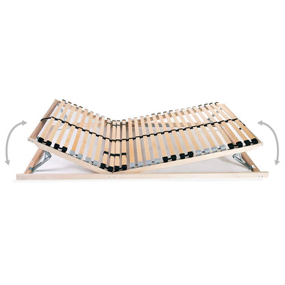Slatted Bed Base without Mattress with 28 Slats 7 Zones 80x200 cm