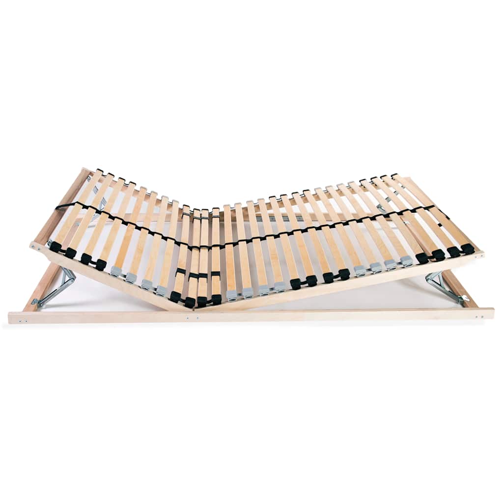 Slatted Bed Base without Mattress with 28 Slats 7 Zones 80x200 cm