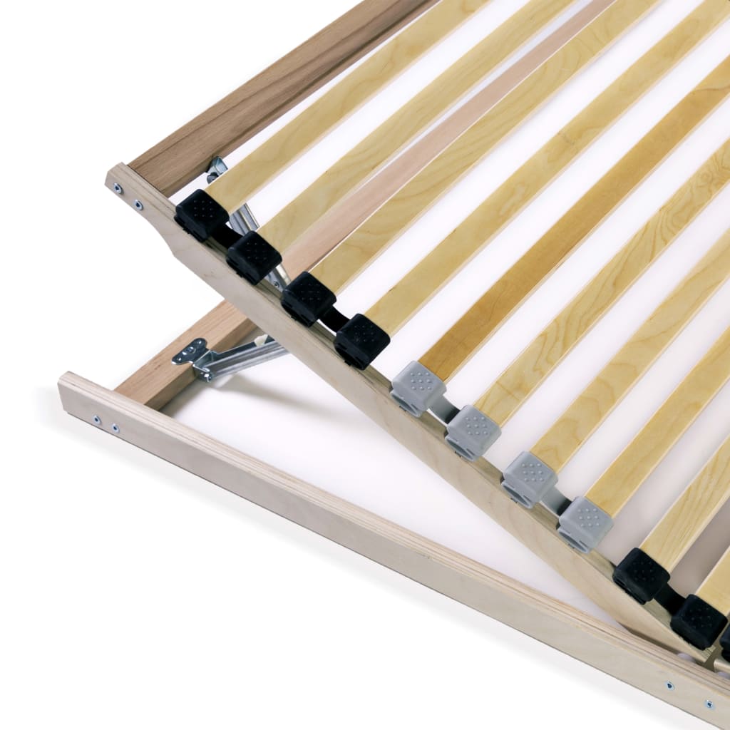 Slatted Bed Base without Mattress with 28 Slats 7 Zones 90x200 cm