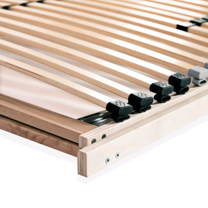 Slatted Bed Base without Mattress with 28 Slats 7 Zones 100x200 cm