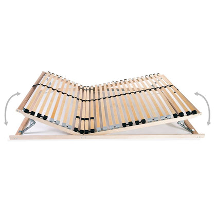 Slatted Bed Base without Mattress with 28 Slats 7 Zones 140x200 cm