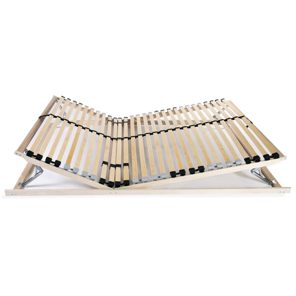 Slatted Bed Base without Mattress with 28 Slats 7 Zones 140x200 cm
