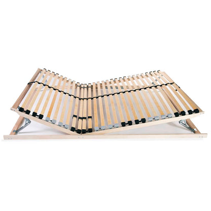 Slatted Bed Base without Mattress with 28 Slats 7 Zones 140x200 cm