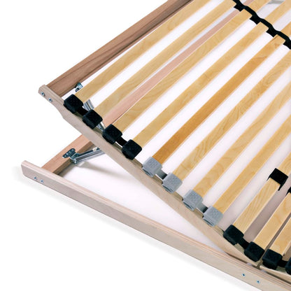 Slatted Bed Base without Mattress with 28 Slats 7 Zones 140x200 cm