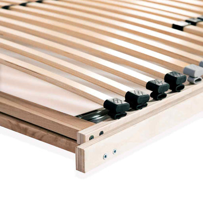 Slatted Bed Base without Mattress with 28 Slats 7 Zones 140x200 cm