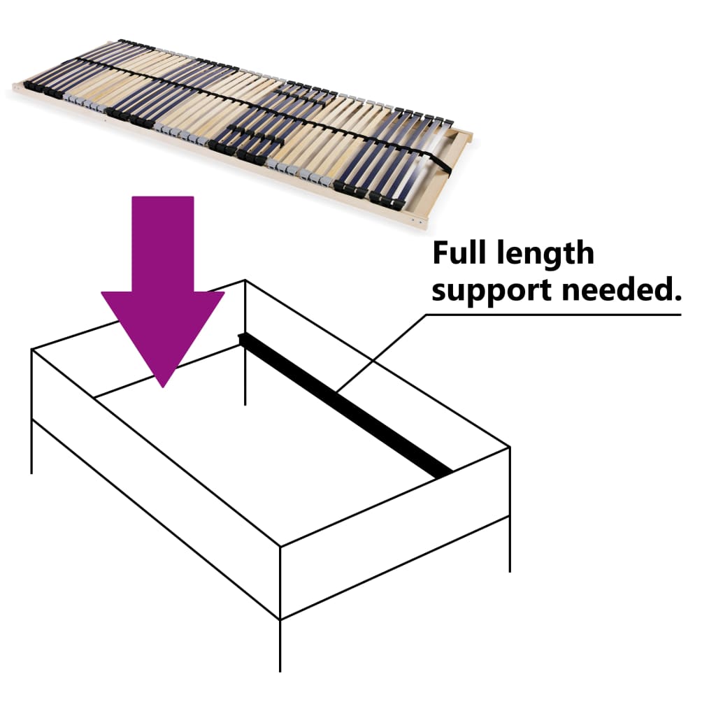 Bed Base | Beechwood, Birch | Solid beechwood frame, Birch slats