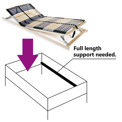 Bed Base | Natural beechwood, Birch | Solid beechwood frame, Birch slats