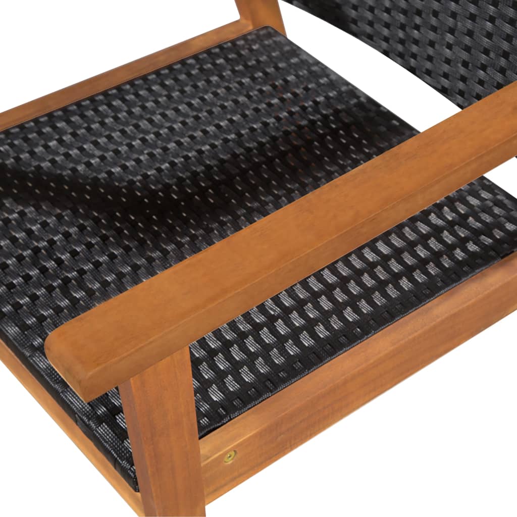 Dining Set | Black | PE rattan | 5 Piece Set | Durable