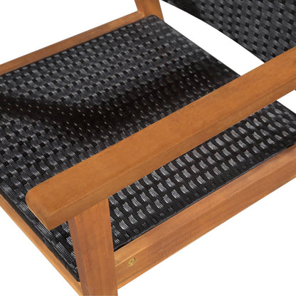 Dining Set | Black | PE rattan | 5 Piece Set | Durable