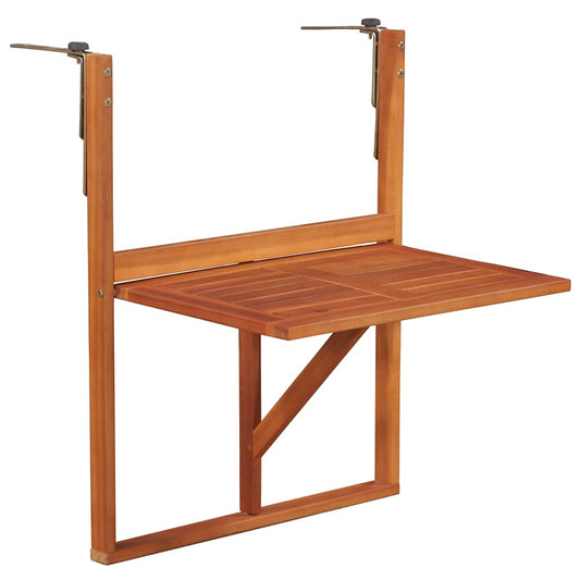 Balcony Table | Brown | Solid Acacia wood | Compact | Foldable