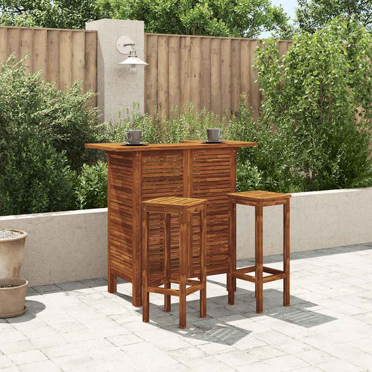Bar Table | Warm Brown | Solid Acacia Wood | 110x50x105 cm | Bar Table