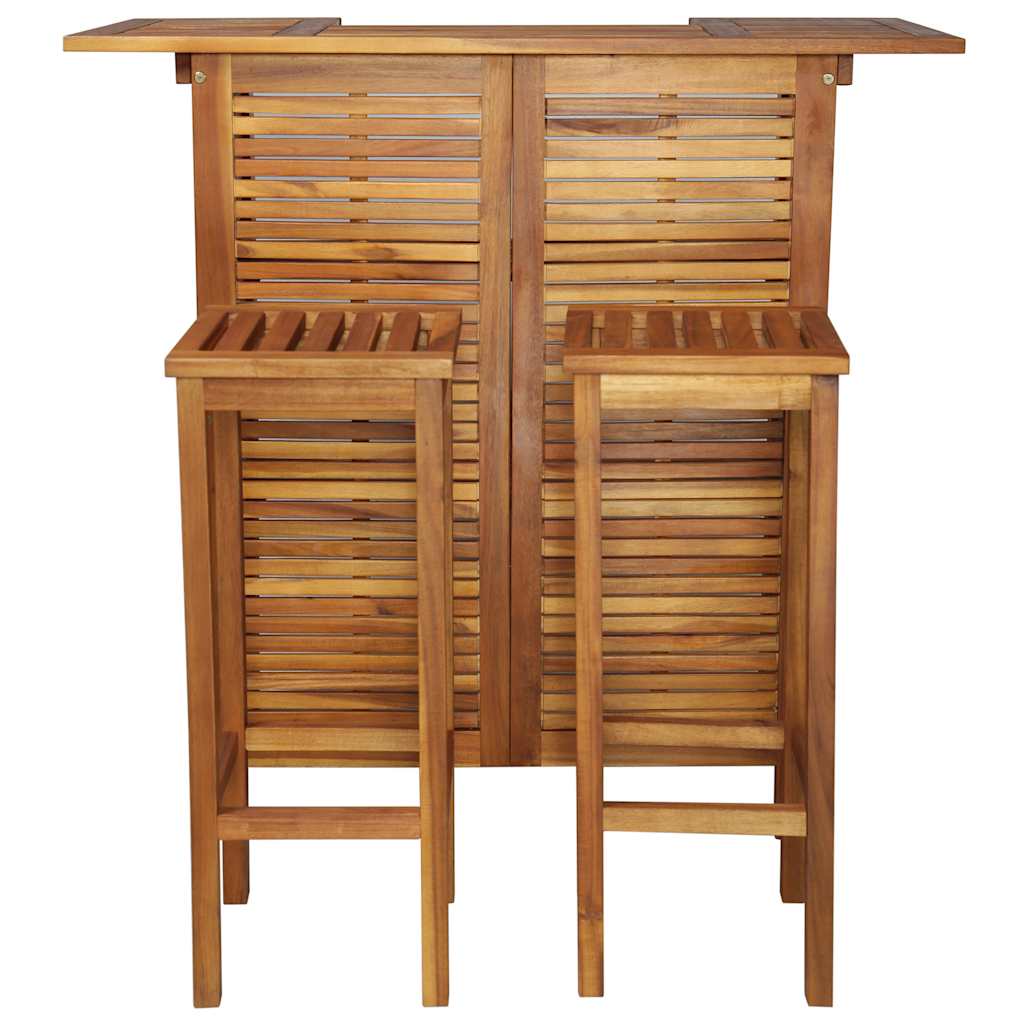 Bar Table And Chair Set | Warm brown | Solid Acacia wood | Standard