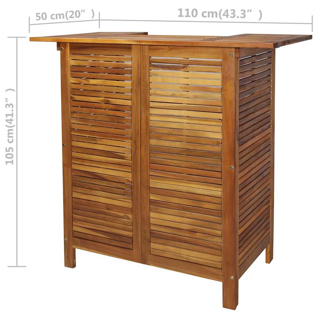 Bar Table And Chair Set | Warm brown | Solid Acacia wood | Standard