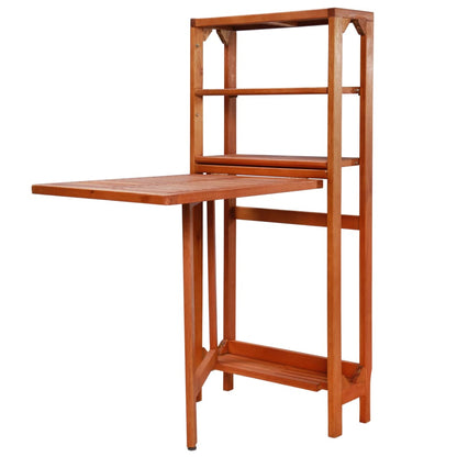 Bistro Set | Natural wood | Solid acacia wood | 2-seater | Foldable