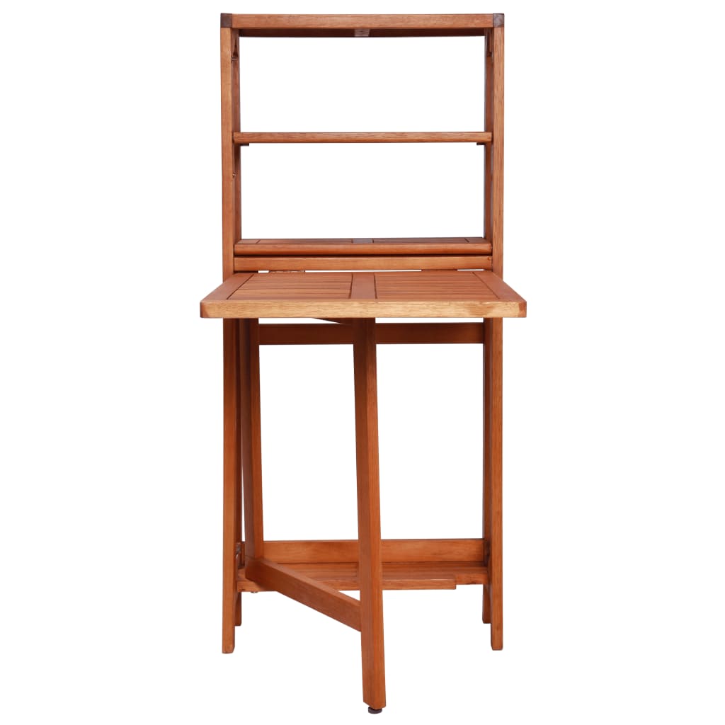 Bistro Set | Natural wood | Solid acacia wood | 2-seater | Foldable