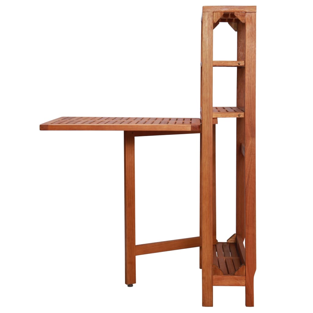 Bistro Set | Natural wood | Solid acacia wood | 2-seater | Foldable