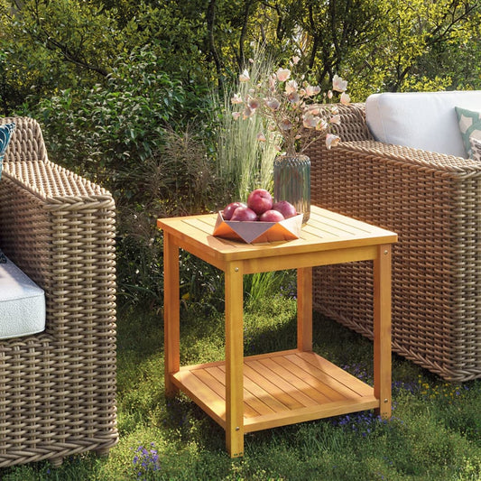 44128 vidaXL Side Table Solid Acacia Wood 45x45x45 cm