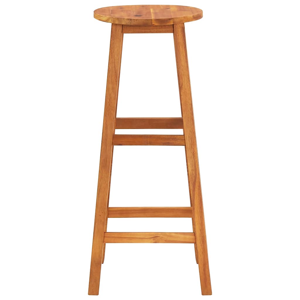 Bar Chairs 2 pcs Solid Acacia Wood