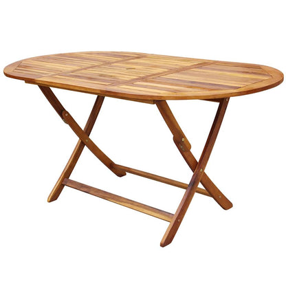Outdoor Dining Set 7 pcs Brown Solid eucalyptus wood