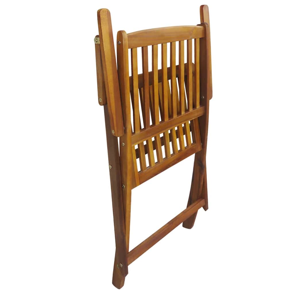 Outdoor Dining Set 7 pcs Brown Solid eucalyptus wood