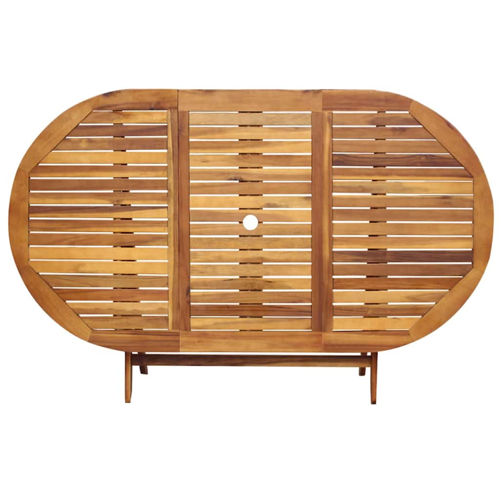 Outdoor Dining Set 7 pcs Brown Solid eucalyptus wood