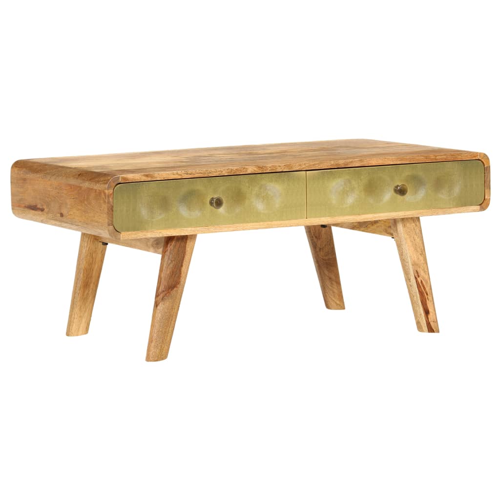 246344 vidaXL Coffee Table Solid Mango Wood 90x50x40 cm