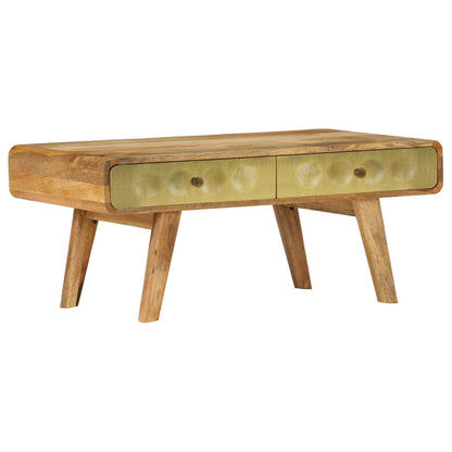 246344 vidaXL Coffee Table Solid Mango Wood 90x50x40 cm