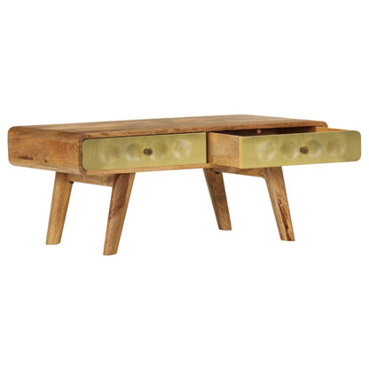246344 vidaXL Coffee Table Solid Mango Wood 90x50x40 cm