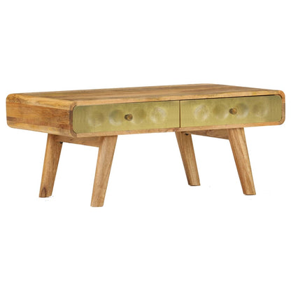 246344 vidaXL Coffee Table Solid Mango Wood 90x50x40 cm