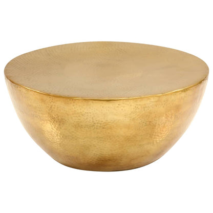 246508 vidaXL Coffee Table Hammered Aluminium 70x30 cm Brass