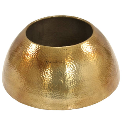 246508 vidaXL Coffee Table Hammered Aluminium 70x30 cm Brass