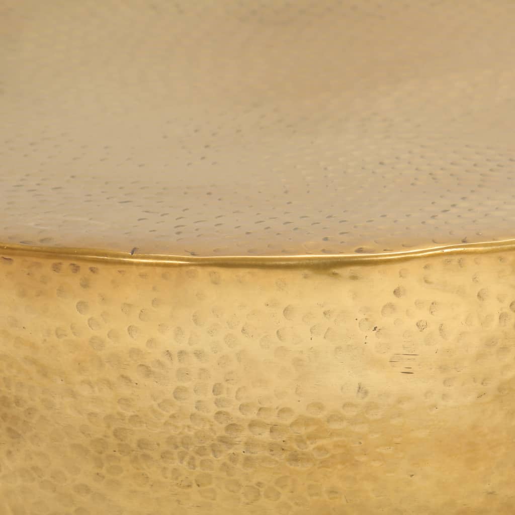 Coffee Table Hammered Aluminium 70x30 cm Brass