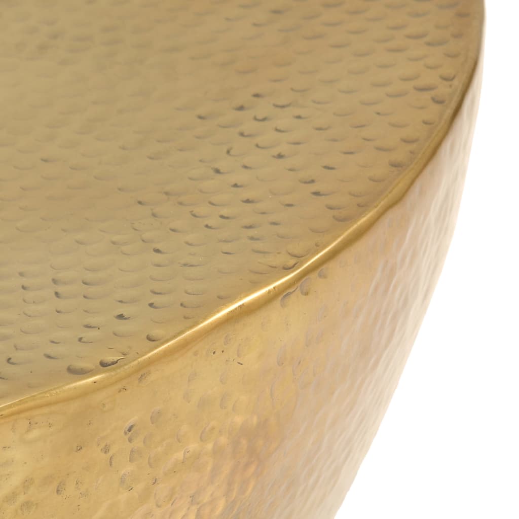 246508 vidaXL Coffee Table Hammered Aluminium 70x30 cm Brass
