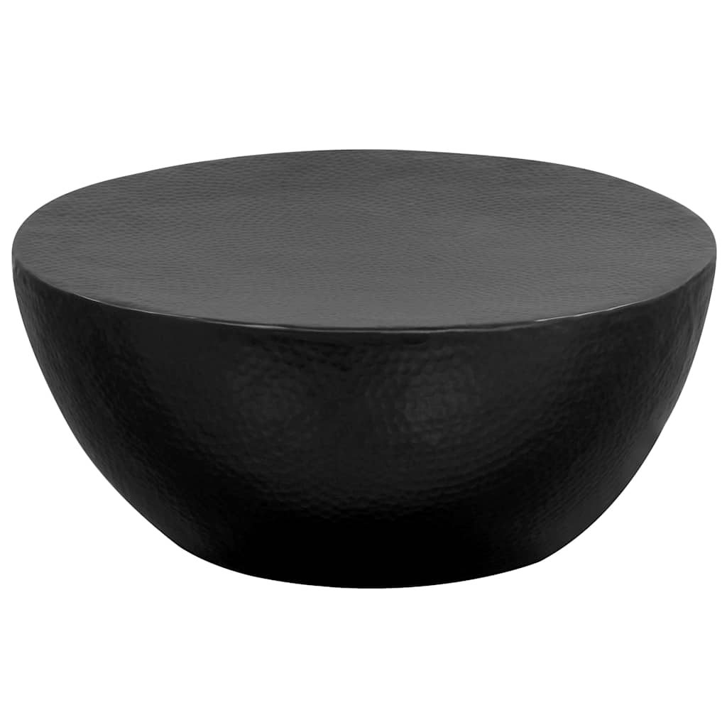 246510 vidaXL Coffee Table Hammered Aluminium 70x30 cm Black