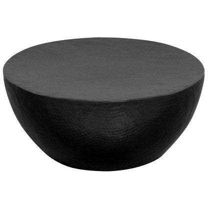 246510 vidaXL Coffee Table Hammered Aluminium 70x30 cm Black