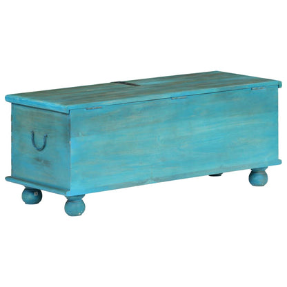 Storage Chest | Blue | Solid Mango Wood | 100 cm x 40 cm x 41 cm