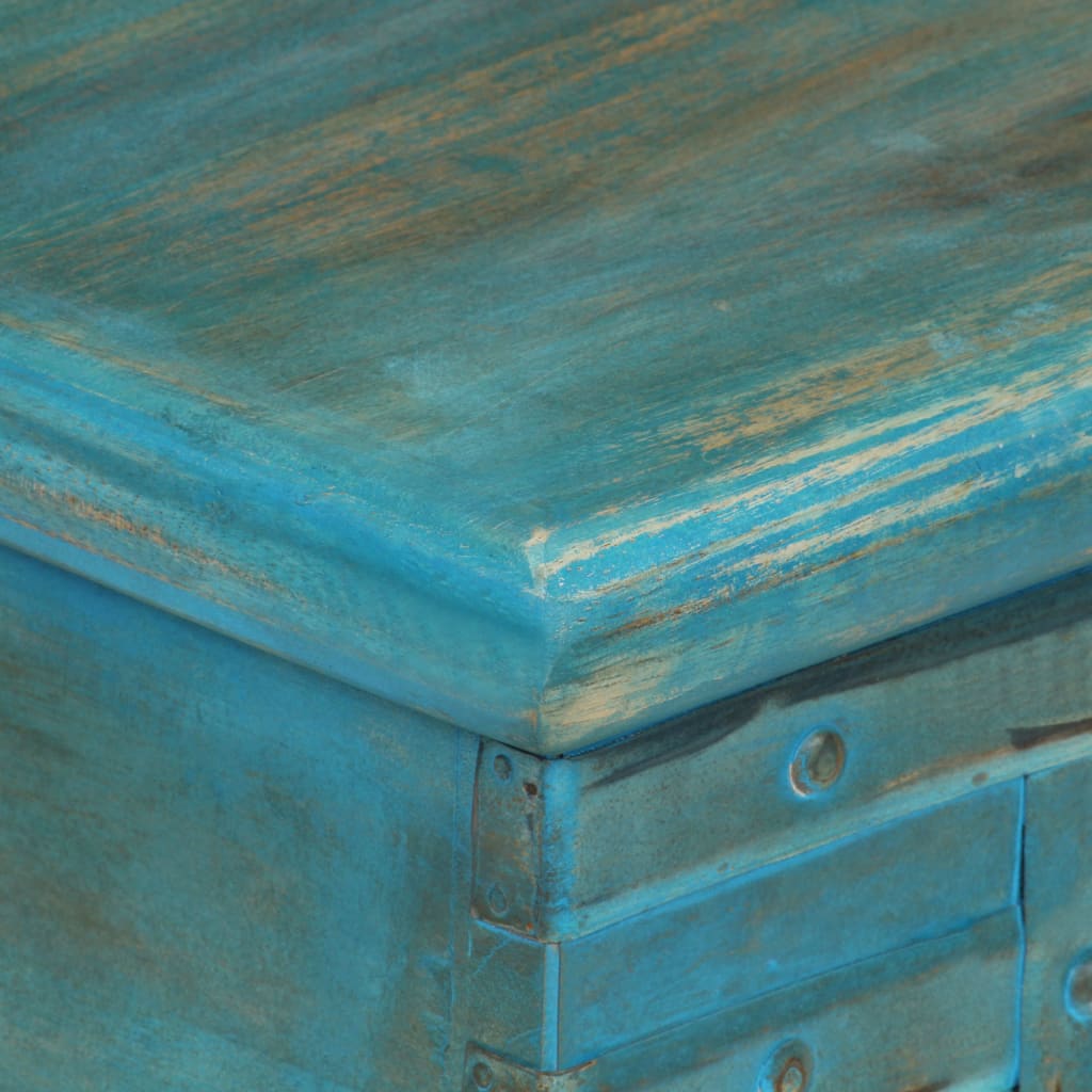 Storage Chest | Blue | Solid Mango Wood | 100 cm x 40 cm x 41 cm