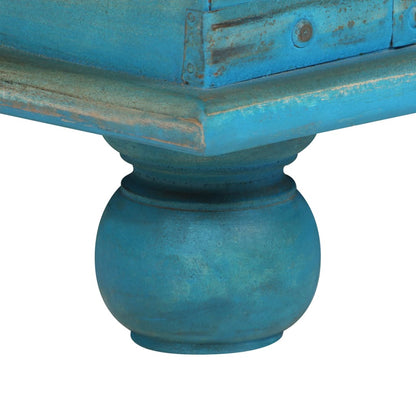 Storage Chest | Blue | Solid Mango Wood | 100 cm x 40 cm x 41 cm