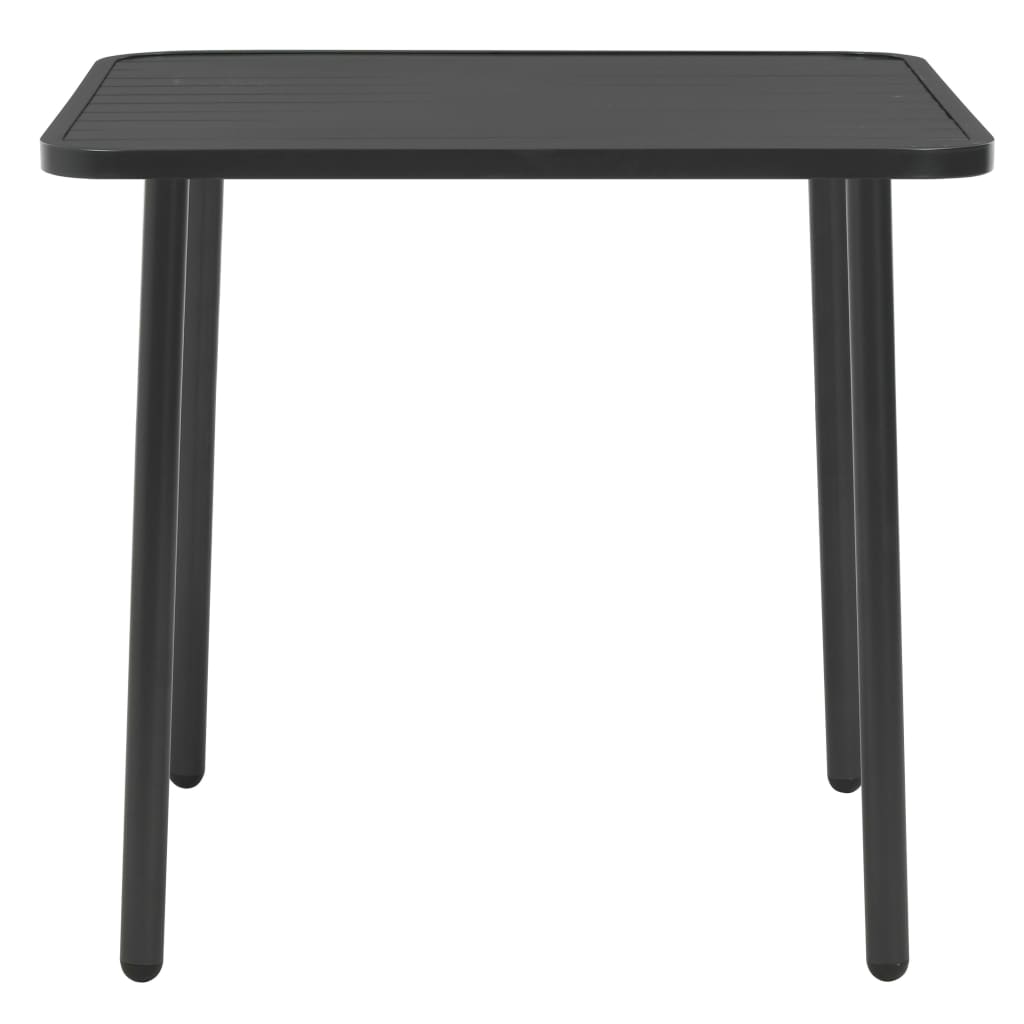 Garden Table Dark Grey 80x80x72 cm Steel