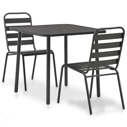 Bistro Set | Dark Grey | E-coated and powder-coated steel | Standard
