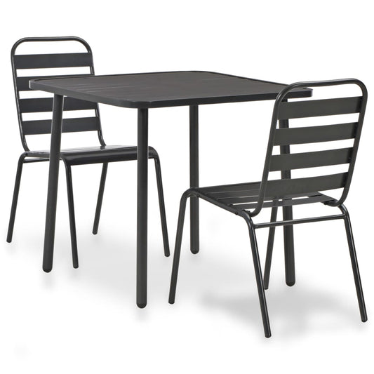 Bistro Set | Dark Grey | E-coated and powder-coated steel | Standard